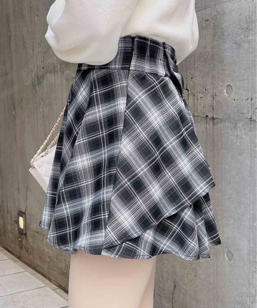 INGNI（イング）の「バックリボンチェック柄フレアスカパン（スカート・レディース・ブラック系その他3/ブラック系/ピンク系1・FREE）」の9枚目の写真