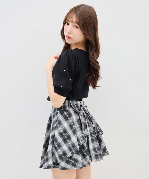 INGNI（イング）の「バックリボンチェック柄フレアスカパン（スカート・レディース・ブラック系その他3/ブラック系/ピンク系1・FREE）」の19枚目の写真
