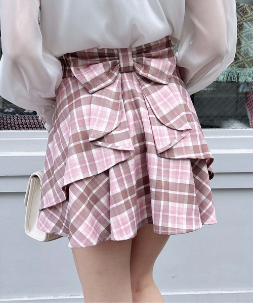 INGNI（イング）の「バックリボンチェック柄フレアスカパン（スカート・レディース・ブラック系その他3/ブラック系/ピンク系1・FREE）」の21枚目の写真