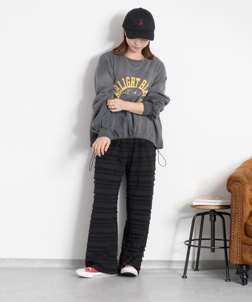 cepo(セポ)の「ランダムフリルシアーイージーパンツ(その他パンツ・レディース・オフホワイト/ブラック・M)」の18枚目の写真
