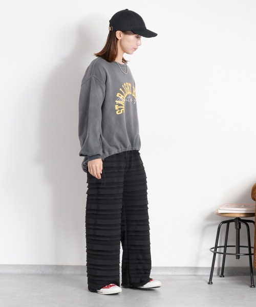 cepo(セポ)の「ランダムフリルシアーイージーパンツ(その他パンツ・レディース・オフホワイト/ブラック・M)」の22枚目の写真
