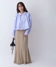 NOAHL | 【NOAHL】レイヤード風襟付きボリュームシャツ(シャツ/ブラウス)