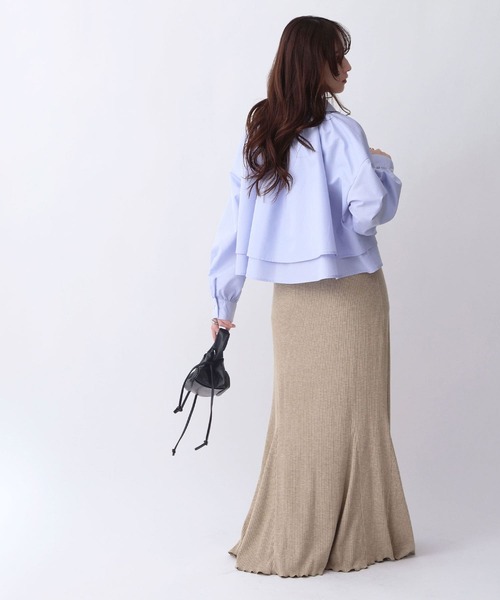 NOAHL（ノアル）の「【NOAHL】レイヤード風襟付きボリュームシャツ（シャツ/ブラウス・レディース・ホワイト/ブルー/ブラック・FREE）」の17枚目の写真