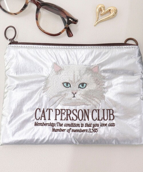 fredy emue（フレディエミュ）の「【JOli JOli/ジョリジョリ】刺しゅうフラットポーチ（ポーチ・レディース・ベージュ/シルバー/ブラック・FREE）」の16枚目の写真