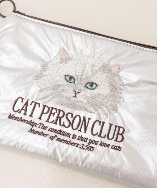 fredy emue（フレディエミュ）の「【JOli JOli/ジョリジョリ】刺しゅうフラットポーチ（ポーチ・レディース・ベージュ/シルバー/ブラック・FREE）」の17枚目の写真