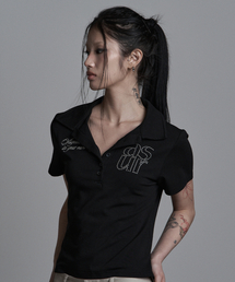 ベーシックホットフィックスカラーTシャツブラック
