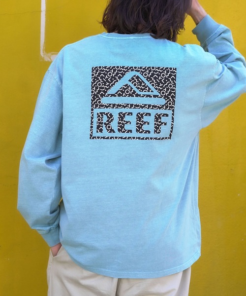 REEF(リーフ)の「REEF 80S BOX LOGO LS T バックプリント ロンT 【2026年春夏モデル】/リーフ長袖ロンT(Tシャツ/カットソー・メンズ・ベージュ/ブルー/チャコールグレー・X-LARGE/LARGE/MEDIUM/SMALL)」の3枚目の写真