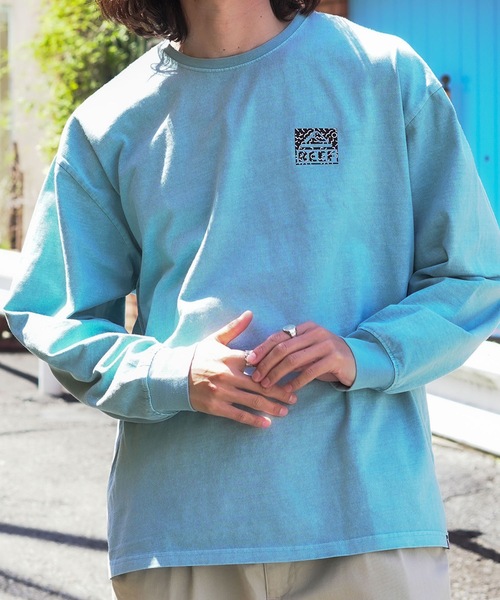 REEF(リーフ)の「REEF 80S BOX LOGO LS T バックプリント ロンT 【2026年春夏モデル】/リーフ長袖ロンT(Tシャツ/カットソー・メンズ・ベージュ/ブルー/チャコールグレー・X-LARGE/LARGE/MEDIUM/SMALL)」の4枚目の写真