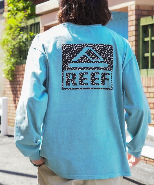 REEF(リーフ)の「REEF 80S BOX LOGO LS T バックプリント ロンT 【2026年春夏モデル】/リーフ長袖ロンT(Tシャツ/カットソー・メンズ・ベージュ/ブルー/チャコールグレー・X-LARGE/LARGE/MEDIUM/SMALL)」の5枚目の写真