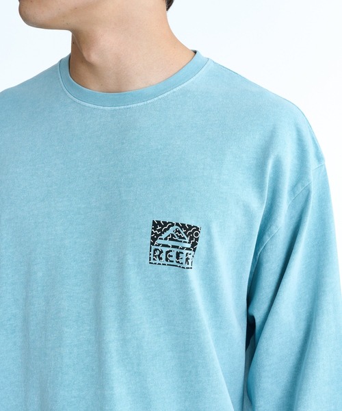 REEF(リーフ)の「REEF 80S BOX LOGO LS T バックプリント ロンT 【2026年春夏モデル】/リーフ長袖ロンT(Tシャツ/カットソー・メンズ・ベージュ/ブルー/チャコールグレー・X-LARGE/LARGE/MEDIUM/SMALL)」の8枚目の写真