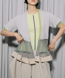 MARECHAL TERRE | 裾プリーツニットカーディガン(カーディガン/ボレロ)