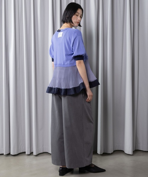 MARECHAL TERRE(マルシャルテル)の「裾プリーツニットカーディガン(カーディガン/ボレロ・レディース・ブラック/ライトグレー/オフホワイト/ラベンダー・MEDIUM)」の8枚目の写真