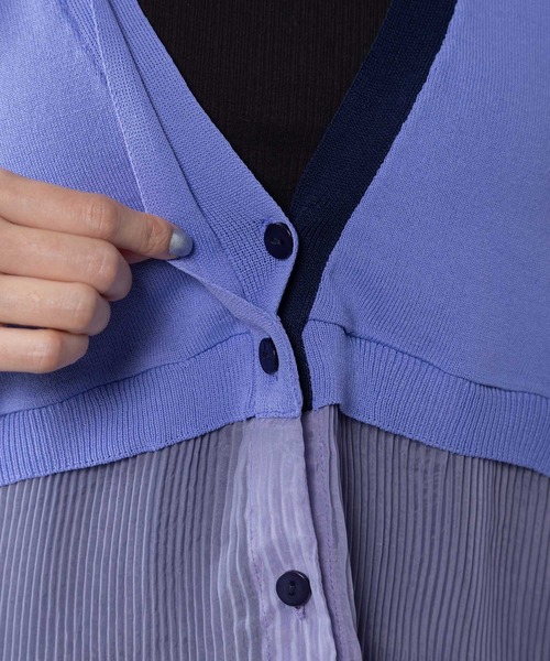 MARECHAL TERRE(マルシャルテル)の「裾プリーツニットカーディガン(カーディガン/ボレロ・レディース・ブラック/ライトグレー/オフホワイト/ラベンダー・MEDIUM)」の12枚目の写真