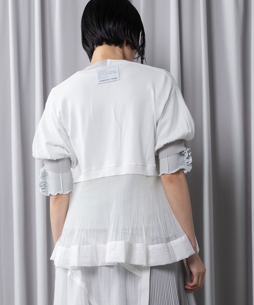 MARECHAL TERRE(マルシャルテル)の「裾プリーツニットカーディガン(カーディガン/ボレロ・レディース・ブラック/ライトグレー/オフホワイト/ラベンダー・MEDIUM)」の19枚目の写真