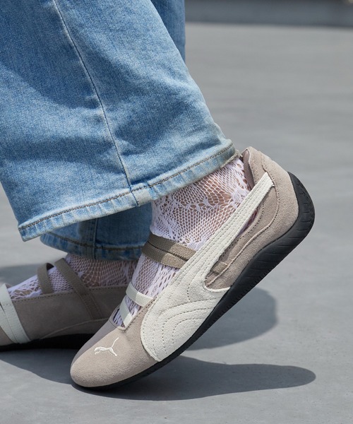 PUMA(プーマ)の「PUMA/プーマ ウィメンズ スピードキャット バレエ SD スニーカー フラットシューズ スリッポン ローカット 秋 秋服 2026年秋冬(バレエシューズ・レディース・ブラック/アイボリー/グレー/ピンク・23/24/25/24.5/23.5)」の4枚目の写真