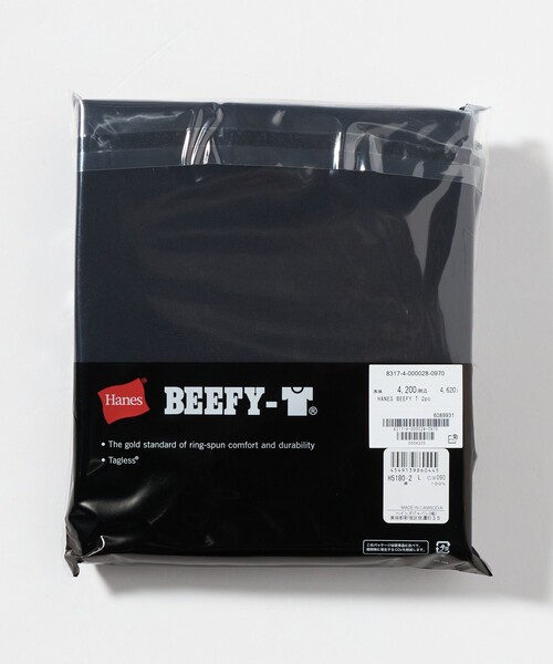 HANES(ヘインズ)の「<Hanes>ビーフィー Tシャツ 2パック(Tシャツ/カットソー・メンズ・ブラック/ホワイト・M/L/XL)」の10枚目の写真