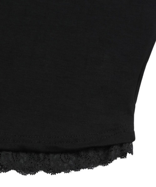 MUCENT(ムセント)の「A'GEM/9 × .kom 『MUCENT/ムセント』 SUNNIOR LACE V-NECK HALF T/サニアレースVネック Tシャツ(Tシャツ/カットソー・レディース・アイボリー/ブラック・FREE)」の13枚目の写真