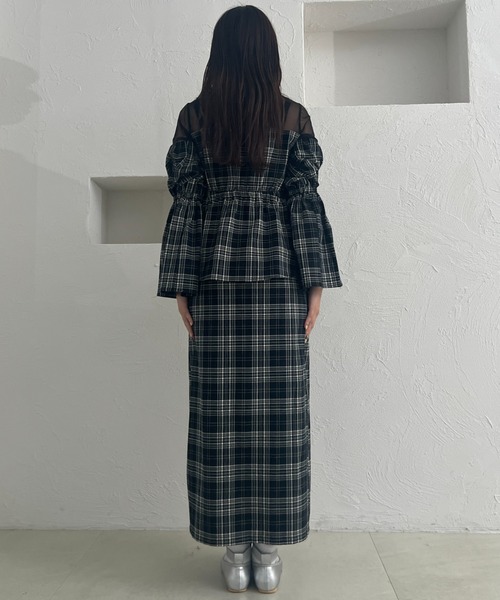 loin nuit（ロワンニュイ）の「slit narrow skirt / スリットナロースカート（スカート・レディース・ブラック/グレー・FREE）」の19枚目の写真