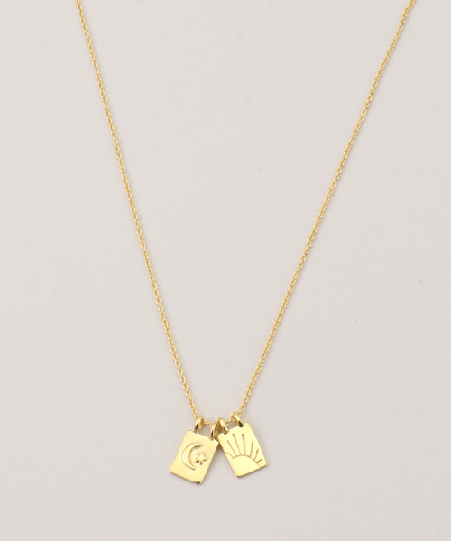 Chibi Jewels (チビジュエルズ)の「【chibi jewels/チビジュエルズ】 Sun&Moon Escapular ネックレス(ネックレス・レディース・ゴールド・FREE)」の1枚目の写真