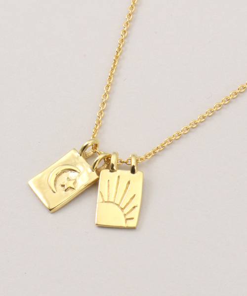 Chibi Jewels (チビジュエルズ)の「【chibi jewels/チビジュエルズ】 Sun&Moon Escapular ネックレス(ネックレス・レディース・ゴールド・FREE)」の4枚目の写真