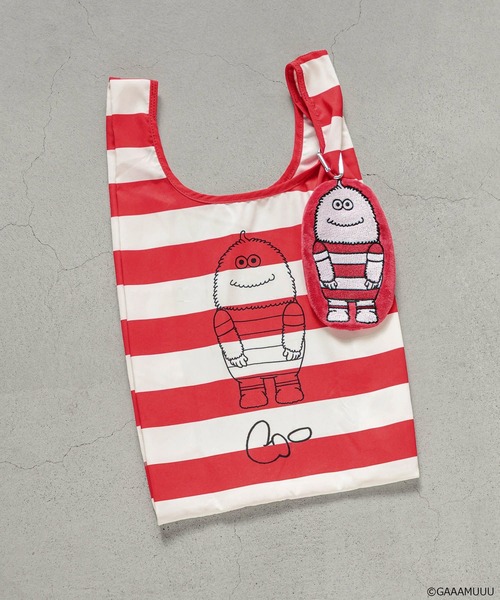 Me%（ミィパーセント）の「【ガチャピン・ムック/ガーとムー】ポーチ付きエコBAG　650245（エコバッグ/サブバッグ・レディース・その他4/ホワイト/その他1/その他3・FREE）」の4枚目の写真