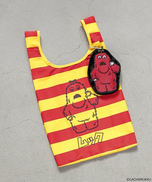 Me%（ミィパーセント）の「【ガチャピン・ムック/ガーとムー】ポーチ付きエコBAG　650245（エコバッグ/サブバッグ・レディース・その他4/ホワイト/その他1/その他3・FREE）」の2枚目の写真