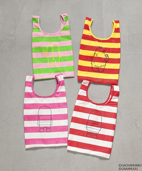 Me%（ミィパーセント）の「【ガチャピン・ムック/ガーとムー】ポーチ付きエコBAG　650245（エコバッグ/サブバッグ・レディース・その他4/ホワイト/その他1/その他3・FREE）」の6枚目の写真