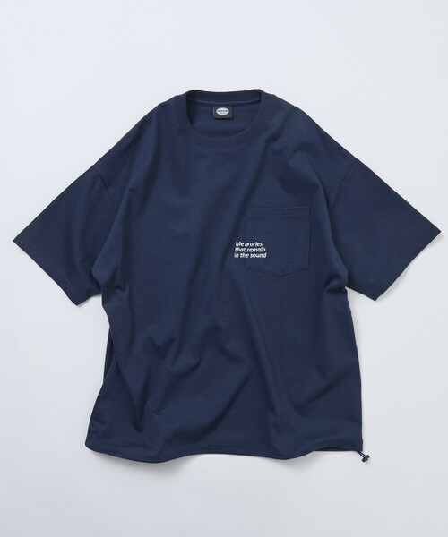 FREAK'S STORE(フリークスストア)の「限定展開 ビッグシルエット ワンポイント刺繍 バックプリント ヘムコード ポケットTシャツ(Tシャツ/カットソー・メンズ・ネイビー/スミクロ/ホワイト/ピンク/アッシュグレー・SMALL/MEDIUM/LARGE)」の17枚目の写真