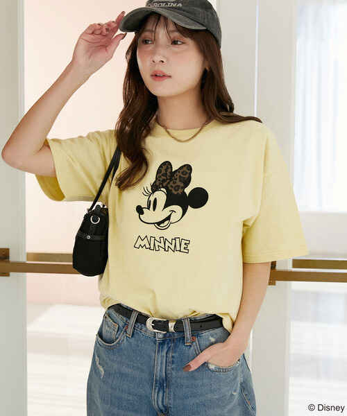 PUBLUX(パブリュクス)の「PUBLUX/パブリュクス Minnie Mouse/ミニーマウス/ レオパード柄 ドッキング Tシャツ 限定展開(Tシャツ/カットソー・レディース・ライトグレー/イエロー/チャコールグレー・フリ-)」の17枚目の写真