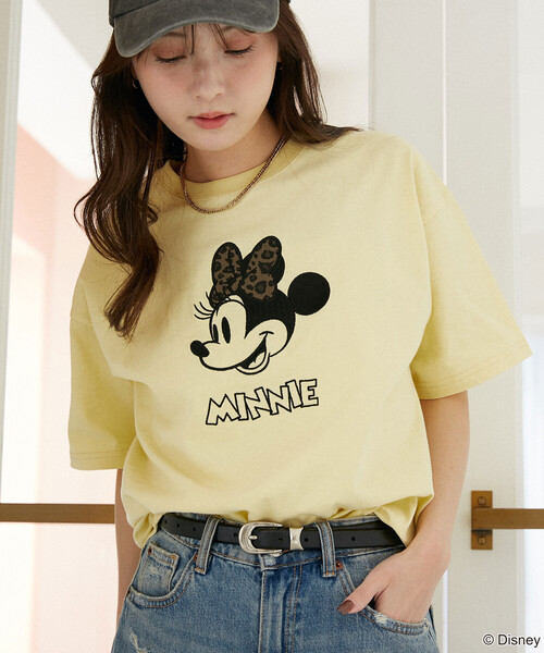 PUBLUX(パブリュクス)の「PUBLUX/パブリュクス Minnie Mouse/ミニーマウス/ レオパード柄 ドッキング Tシャツ 限定展開(Tシャツ/カットソー・レディース・ライトグレー/イエロー/チャコールグレー・フリ-)」の22枚目の写真