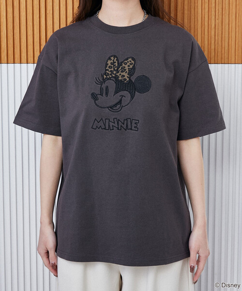 PUBLUX(パブリュクス)の「PUBLUX/パブリュクス Minnie Mouse/ミニーマウス/ レオパード柄 ドッキング Tシャツ 限定展開(Tシャツ/カットソー・レディース・ライトグレー/イエロー/チャコールグレー・フリ-)」の9枚目の写真
