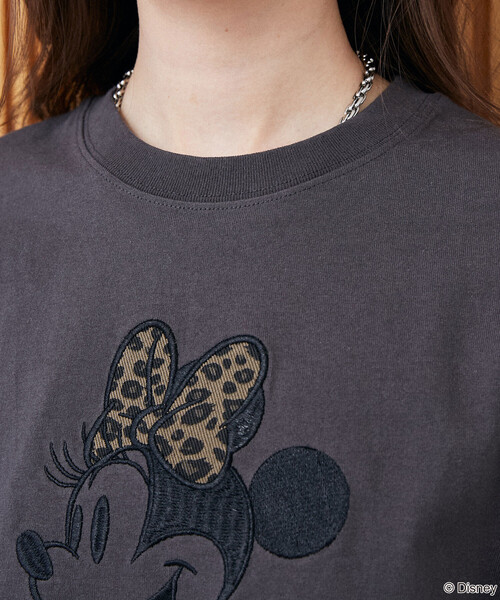 PUBLUX(パブリュクス)の「PUBLUX/パブリュクス Minnie Mouse/ミニーマウス/ レオパード柄 ドッキング Tシャツ 限定展開(Tシャツ/カットソー・レディース・ライトグレー/イエロー/チャコールグレー・フリ-)」の12枚目の写真