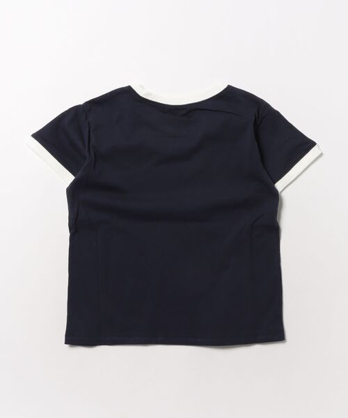 PINKHUNT(ピンクハント)の「PINKHUNT リンガーTシャツ 1513K(Tシャツ/カットソー・キッズ・ベビーピンク/ホワイト/ネイビー・120cm/130cm/140cm/150cm/160cm)」の4枚目の写真