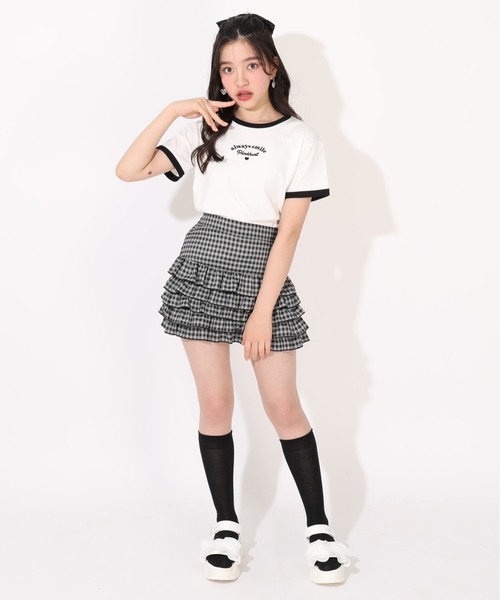 PINKHUNT(ピンクハント)の「PINKHUNT リンガーTシャツ 1513K(Tシャツ/カットソー・キッズ・ベビーピンク/ホワイト/ネイビー・120cm/130cm/140cm/150cm/160cm)」の19枚目の写真