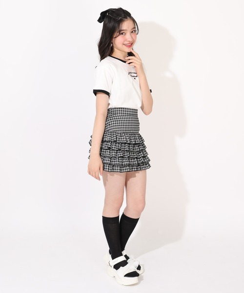 PINKHUNT(ピンクハント)の「PINKHUNT リンガーTシャツ 1513K(Tシャツ/カットソー・キッズ・ベビーピンク/ホワイト/ネイビー・120cm/130cm/140cm/150cm/160cm)」の6枚目の写真