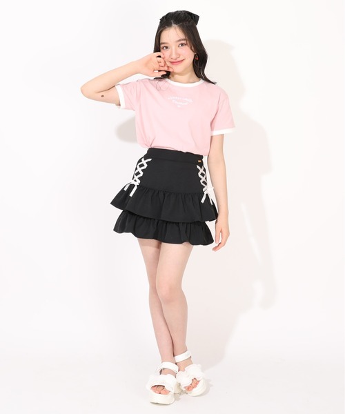 PINKHUNT(ピンクハント)の「PINKHUNT リンガーTシャツ 1513K(Tシャツ/カットソー・キッズ・ベビーピンク/ホワイト/ネイビー・120cm/130cm/140cm/150cm/160cm)」の15枚目の写真