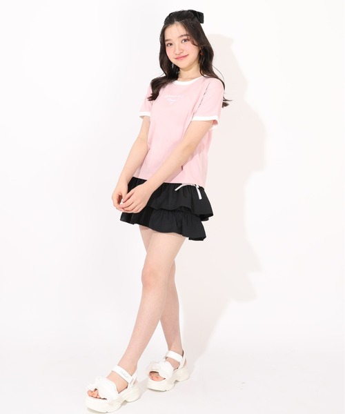 PINKHUNT(ピンクハント)の「PINKHUNT リンガーTシャツ 1513K(Tシャツ/カットソー・キッズ・ベビーピンク/ホワイト/ネイビー・120cm/130cm/140cm/150cm/160cm)」の16枚目の写真