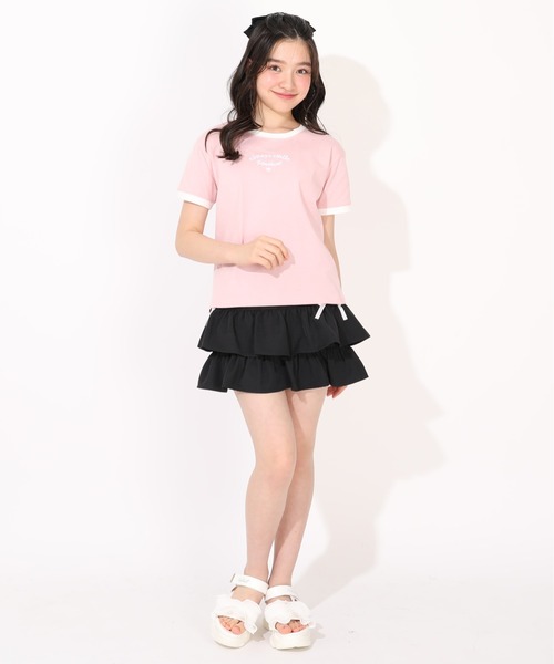 PINKHUNT(ピンクハント)の「PINKHUNT リンガーTシャツ 1513K(Tシャツ/カットソー・キッズ・ベビーピンク/ホワイト/ネイビー・120cm/130cm/140cm/150cm/160cm)」の17枚目の写真
