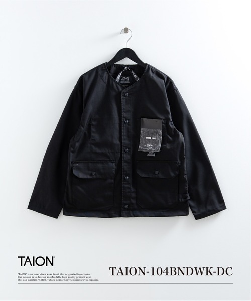 TAION(タイオン)の「【TAION(タイオン)】〈ユニセックス〉ノンダウン ワーク ボタン カーディガン-コットンダックキャンバス(カーディガン/ボレロ・メンズ・ダークネイビー/ダークオリーブ/ブラック・XL/L/M/S/2XL)」の12枚目の写真