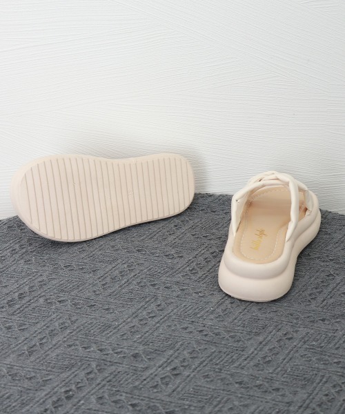 Miniministore(ミニミニストア)の「厚底サンダル クロスサンダル 美脚 夏(サンダル・レディース・アイボリー/ブラック・25.0cm/24.0cm/23.0cm/24.5cm/22.5cm/23.5cm)」の8枚目の写真