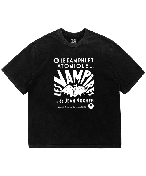 NAVYTEAM(ネイビーチーム)の「LES VAMPIRES ピグメントダイング半袖Tシャツ(Tシャツ/カットソー・レディース・ブラック×ホワイト/ブラック×グレー・1/2/3)」の3枚目の写真