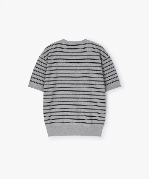 FLAWSROOM(フローズルーム)の「Stripe Henleyneck Cotton Knit GREY(ニット/セーター・メンズ・その他・MEDIUM/LARGE)」の3枚目の写真