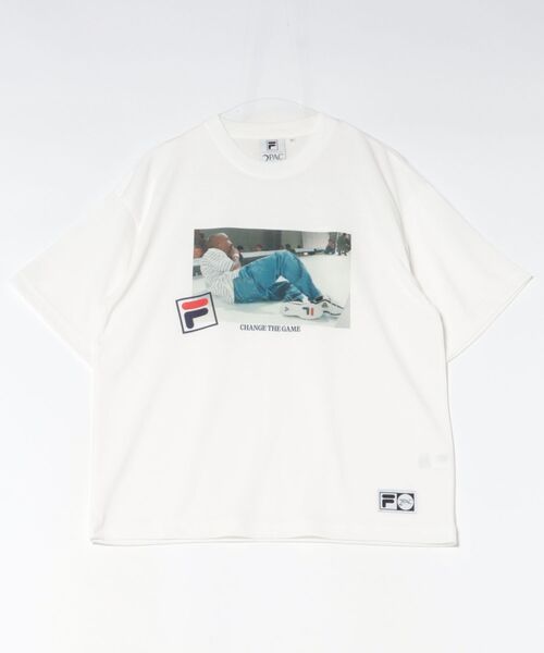 FILA(フィラ)の「《FILA》S/S PHOTO TEE01(Tシャツ/カットソー・メンズ・ホワイト/ネイビー・XL/L/M/S)」の1枚目の写真