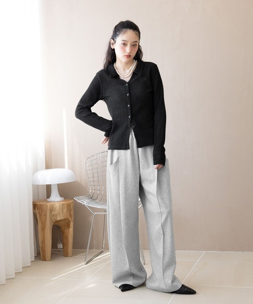 RAGEBLUE（レイジブルー）の「ジャガードコンパクトポロカーディガン（カーディガン/ボレロ・レディース・ブラック/ライトブルー/ホワイト・FREE）」の14枚目の写真