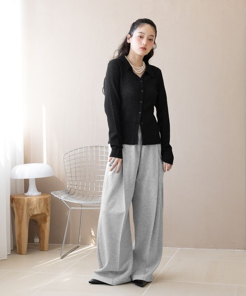 RAGEBLUE（レイジブルー）の「ジャガードコンパクトポロカーディガン（カーディガン/ボレロ・レディース・ブラック/ライトブルー/ホワイト・FREE）」の15枚目の写真