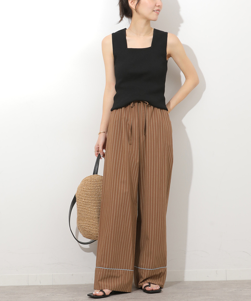 JOURNAL STANDARD relume（ジャーナルスタンダード　レリューム）の「パイピングストライプパンツ（その他パンツ・レディース・ブラウン/ブルー系その他/ネイビー・FREE）」の5枚目の写真