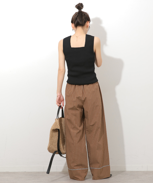 JOURNAL STANDARD relume（ジャーナルスタンダード　レリューム）の「パイピングストライプパンツ（その他パンツ・レディース・ブラウン/ブルー系その他/ネイビー・FREE）」の7枚目の写真