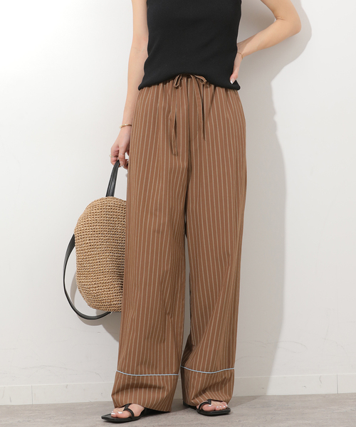 JOURNAL STANDARD relume（ジャーナルスタンダード　レリューム）の「パイピングストライプパンツ（その他パンツ・レディース・ブラウン/ブルー系その他/ネイビー・FREE）」の8枚目の写真