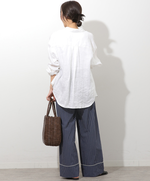 JOURNAL STANDARD relume（ジャーナルスタンダード　レリューム）の「パイピングストライプパンツ（その他パンツ・レディース・ブラウン/ブルー系その他/ネイビー・FREE）」の13枚目の写真