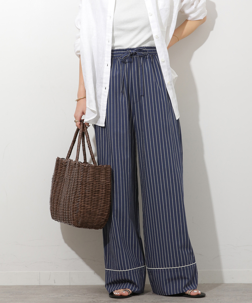 JOURNAL STANDARD relume（ジャーナルスタンダード　レリューム）の「パイピングストライプパンツ（その他パンツ・レディース・ブラウン/ブルー系その他/ネイビー・FREE）」の14枚目の写真